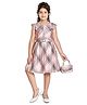 Peppermint Cap Sleeves Checkered Dress With Purse - Pink
