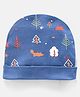 Bonfino Cap Christmas Print Pack Of 2 Blue Geen - Diameter 11 .5 cm