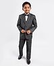 Robo Fry Full Sleeves Textured Party Suit with Bow Tie - Black