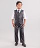 Robo Fry Full Sleeves 3 Pieces Party Suit With Bow - Black
