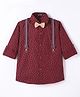 Robo Fry Cotton Woven Full Sleeves Printed Shirt - Maroon