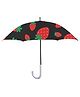 Right Gifting Strawberry Printed Water Proof Umbrella For Kids - Black Red