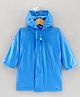 Zeel Full Sleeves Solid Color Hooded Raincoat - Blue