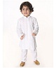 Vastramay Full Sleeves Chikankari Embroidered Kurta & Pajama Set - White