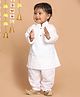 Vastramay Full Sleeves Solid Kurta With Pyjama - White