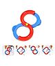 Muren Track Toy With 2 Bouncing Balls For Boys & Girls- Multicolor