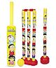 Muren Doraemon 4 Wicket Cricket Set With One Ball Outdoor Bat Ball Set For Kids- Multicolor