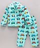 Fido Full Sleeves Night Suit Vehicle Print - Green