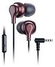 Fingers SoundBoss Wired in Ear Earphone with Mic Sturdy Cable and L-pin Connector - Burgandy