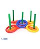 Kids Mandi 13 Pc Ring toss Game -  Widely Used By Indoor/Outdoor Family Fun Ring Target game for Infants Learning Activity for Kids- Multi Color