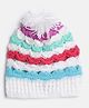 MayRa Knits Hand Knitted Design Detail Cap - White
