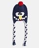 MayRa Knits Hand Knitted Googly Eyes Detail Cap  - Blue