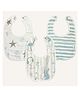 Abracadabra Cotton Muslin Bibs Pack Of 3 Rockstar Print (Color may vary