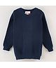 Simply Cotton Full Sleeves Cable Knitted Sweater - Blue