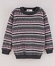 Simply Cotton Full Sleeves Knitted Sweater - Grey