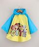 Paw Patrol Full Sleeves Hooded Poncho Raincoat Paw Patrol Print - Multicolor