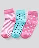 Pine Kids Anti Bacterial Ankle Length Printed Socks Pack Of 3 - Multicolour