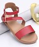 Pine Kids Party Wear Sandals with Clip on Closure - Red