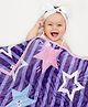Babyhug Premium Reversible Plush Soft & Warm Double Layer Blanket Star Print - Violet