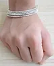 Pretty Ponytails Set Of 4 Classic Must Have Diamond Infinity Bangles - White & Silver