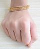 Pretty Ponytails Set Of 4 Classic Must Have Diamond Infinity Bangles Fashion Jewellery - Gold