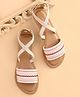 Earthy Touch Premium Ethnic Print Slip On Mojaris - Cream