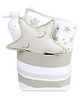 Masilo Organic Cotton Gift Basket Set For Baby's/kids Nursery, Luxury gift hamper, Lightweight and Portable, 0 to 3 Years - Stars - Grey