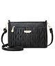 Momisy Sling Bag with Adjustable and Detachable Long Strap - Black