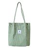 Momisy Corduroy Tote Bag Solid- Light Green