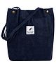 Momisy Corduroy Tote Bag Solid- Navy Blue