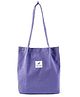 Momisy Corduroy Tote Bag Solid- Purple