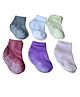 MOMISY   Anti-Skid Cotton Ankle Length  Trainer Socks  Solid Pack of 6 - Multicolor