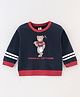 ToffyHouse Cotton Full Sleeves T-Shirt Teddy Embroidered - Navy Blue