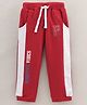 ToffyHouse Full Length Lounge Pant Text Print - Red