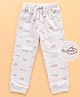 ToffyHouse Full Length Lounge Pant Text Print - Grey