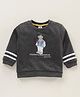 ToffyHouse Full Sleeeves Tee with Embriodery - Charcoal Grey