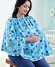 ZOE Multi Purpose Cotton Breast Feeding Nursing Cover circle print- Blue
