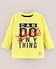 Olio Kids Full Sleeves Tee Text Print - Yellow