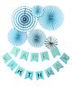 Bubble Trouble Happy Birthday Decoration KIt Blue - Pack Of 7