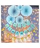 Bubble Trouble Happy Birthday Decoration KIt Blue - Pack Of 9