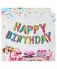 Bubble Trouble Happy Birthday Foil Balloon 16 Inch Mylar Foil Letters Sign Banner Bunting Reusable Ecofriendly Material Decorations & Party Supplies Rainbow - 13 Pieces