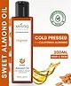 Mystiq Living Sweet Almond Oil Pure Badam rogan oil Cold Pressed for Face Skin & Hair Oil for Baby and Kids - 200 ml