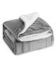 Brandonn Supersoft Double Layered Fluffy Flannel Baby Blanket - Grey