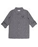 Young Birds Full Sleeves Placement Embroidered Shirt - Chambray Grey