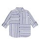 Young Birds Full Sleeves Striped Shirt - Pastel Blue
