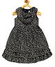 Young Birds Sleeveless Animal Print Shawl Collar Dress - Black & Green