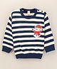 Brats And Dolls Full Sleeves Cotton Pullover Stripes Pattern - Navy Blue
