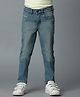 Tales & Stories Light Faded Solid Slim Fit Jeans - Blue