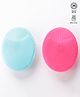 Face Cleansing Brush Pack of 2 - Green and Pink