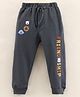 Mini Taurus Full Length Joggers Text & Animal Embroidery - Grey